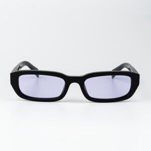 Prada Men Sunglasses Black Violet Rectangle PRB06S 16K40J NEW AUTHENTIC